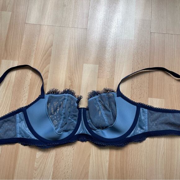 Victorias Secret Bra 36D Navy Blue Lace Dream Angels PushUp Without Padding - Picture 4 of 9